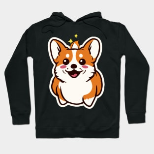 Cute Little Corgi Dog Lover Puppy Retro Hoodie